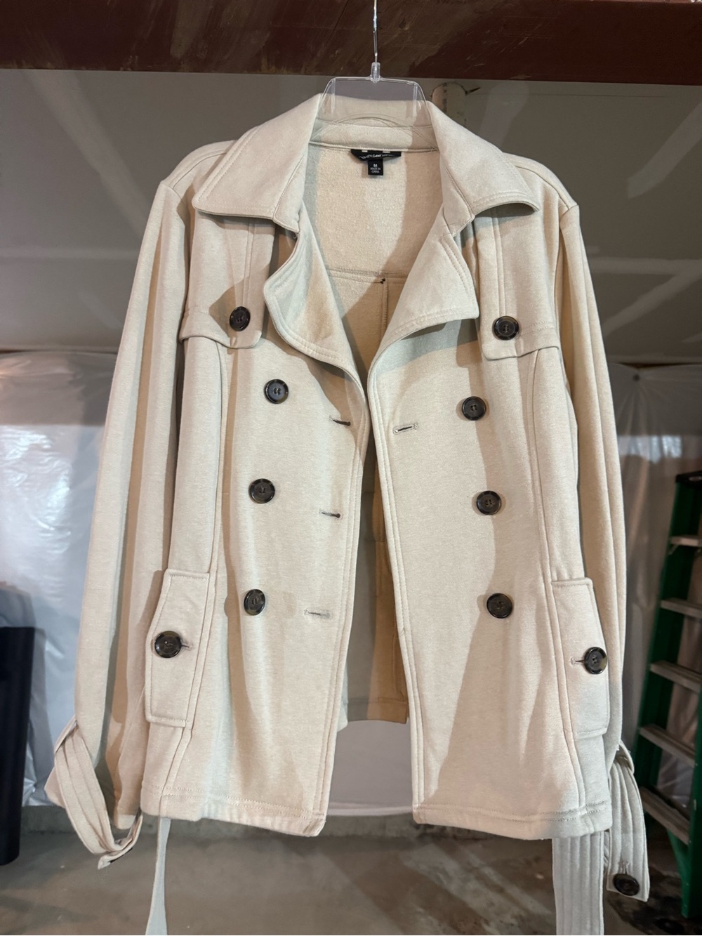 Lee Cream Double-Breasted Trench Coat - Picture 1 of 4